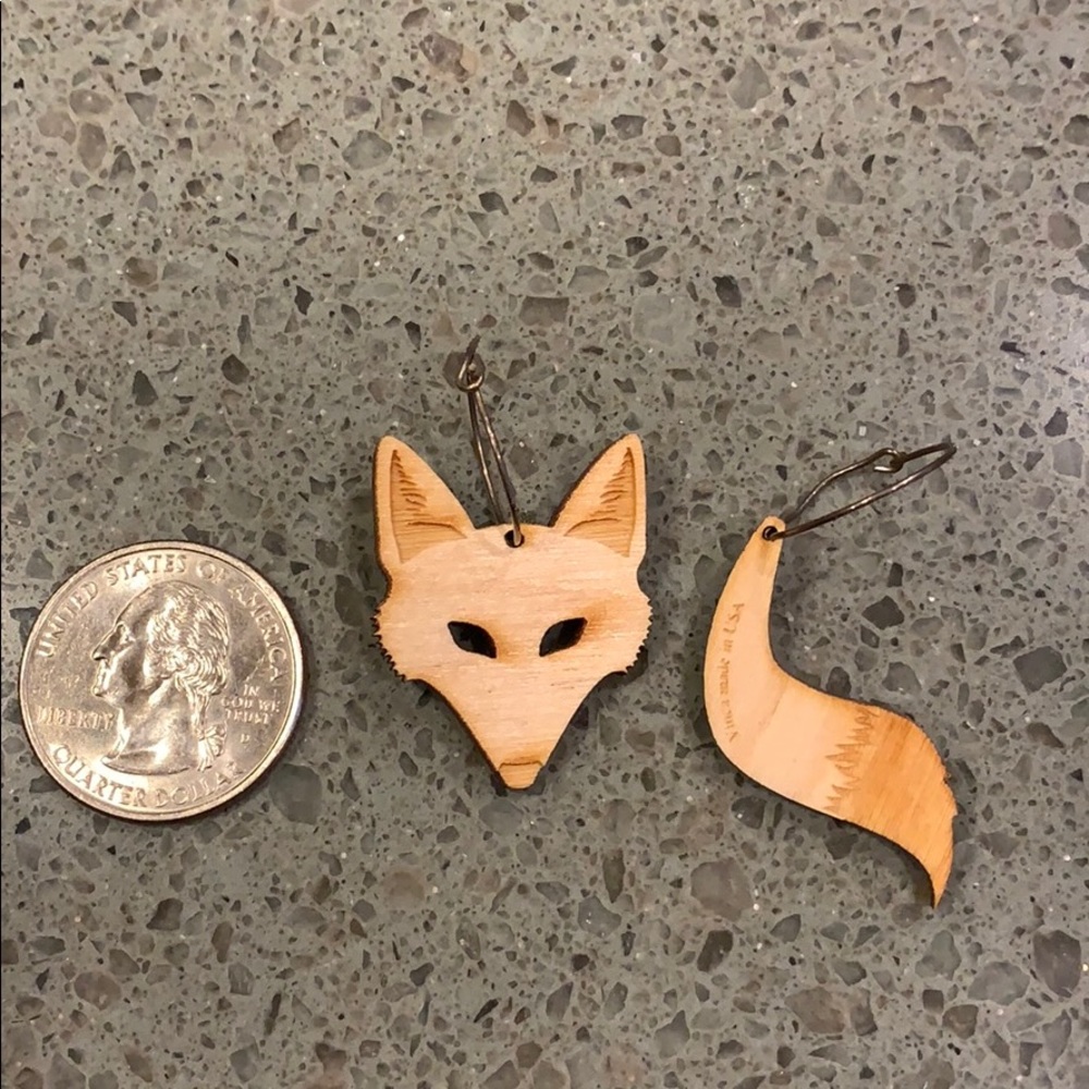 Vinca Austin Fox and tail earrings